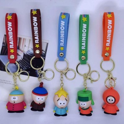2023 New South Park Figure Doll Keychain Anime Cartoon South Park Creative Pendant Bag Hanging Ornament - South Park Merch